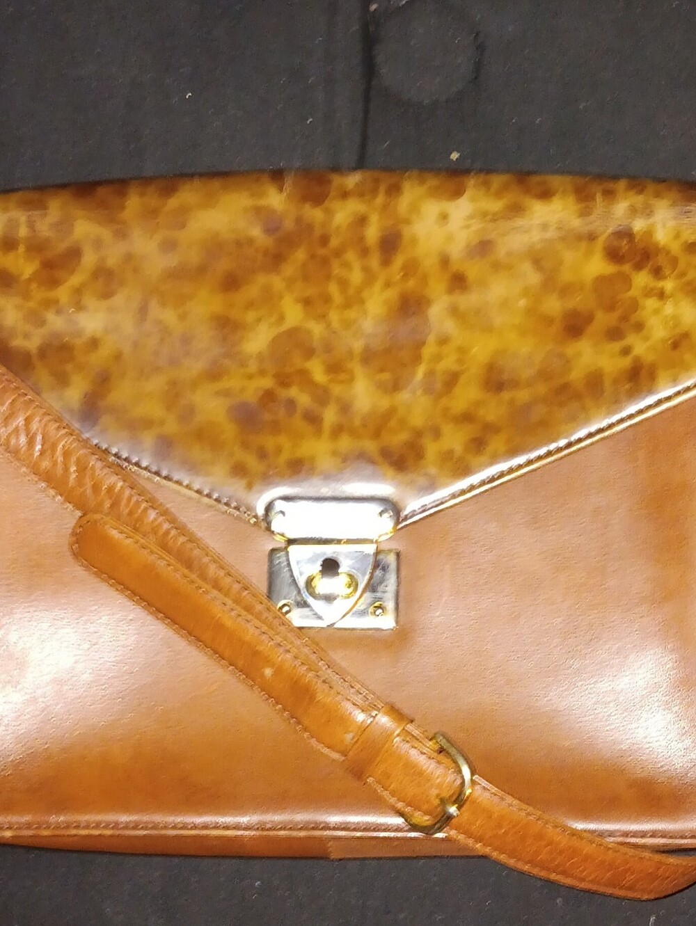 Valentino Garavani Leather Brown Crossbody Messenger Bag